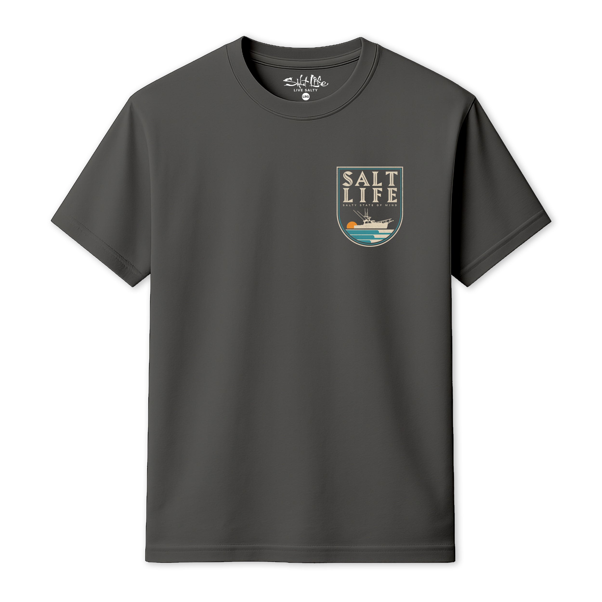 Salt Life Dawn Departure Men's T-Shirt Charcoal