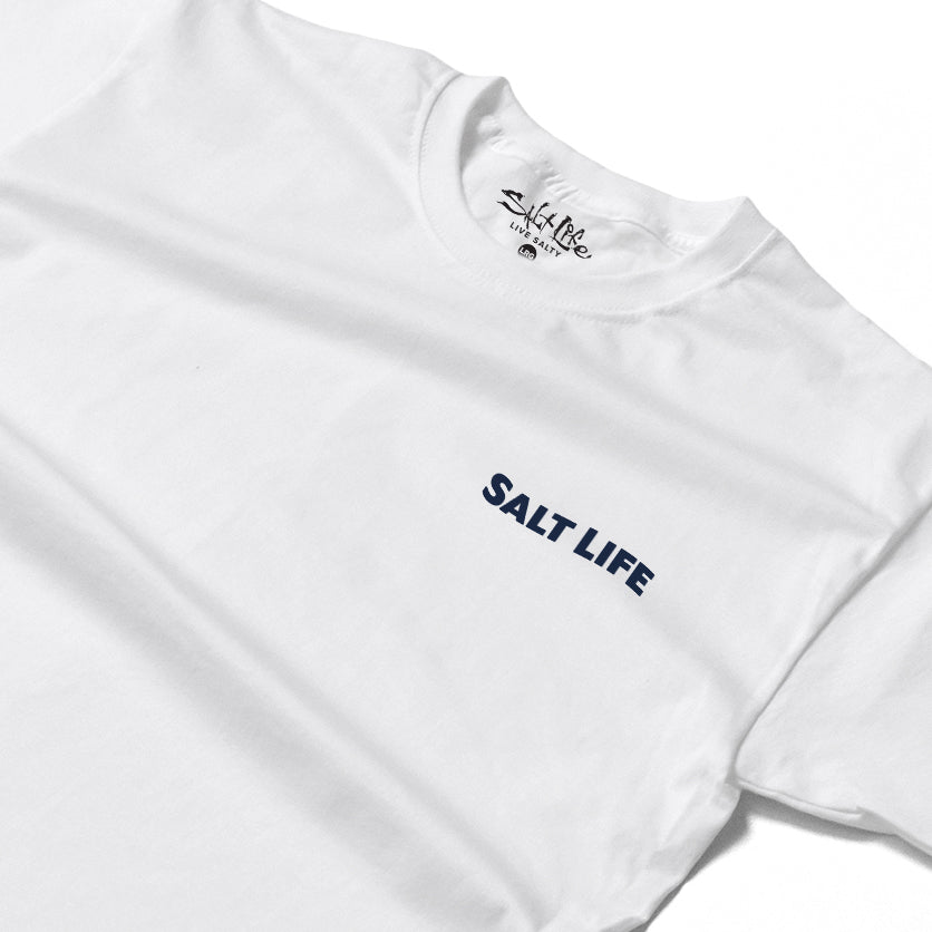 Salt Life Lure Badge Men's T-Shirt White