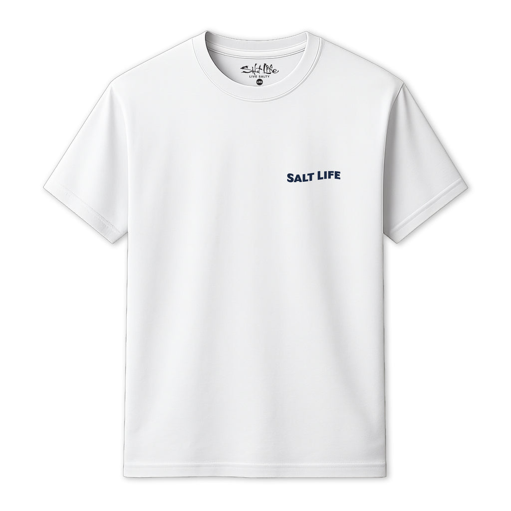 Salt Life Lure Badge Men's T-Shirt White