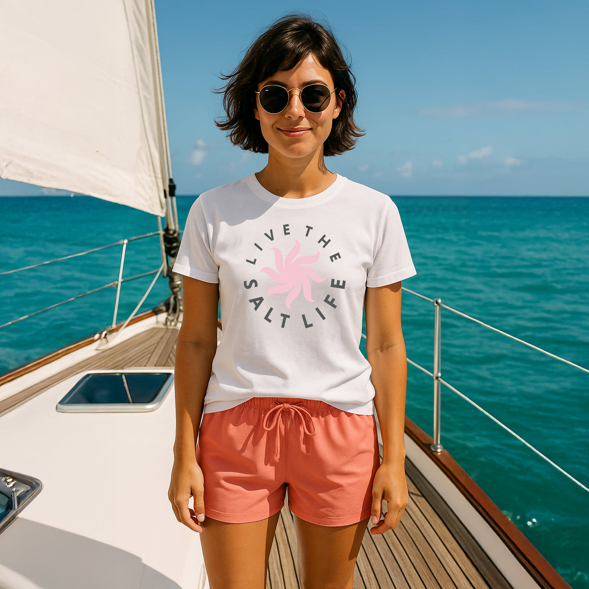Salt Life Deep Water Women's T-Shirt White