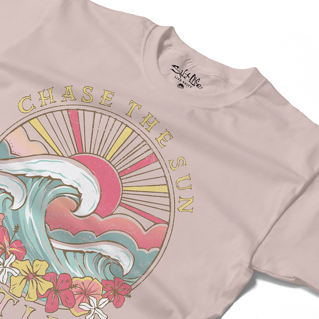 Salt Life Chase the Sun Women's T-Shirt Powder Pink