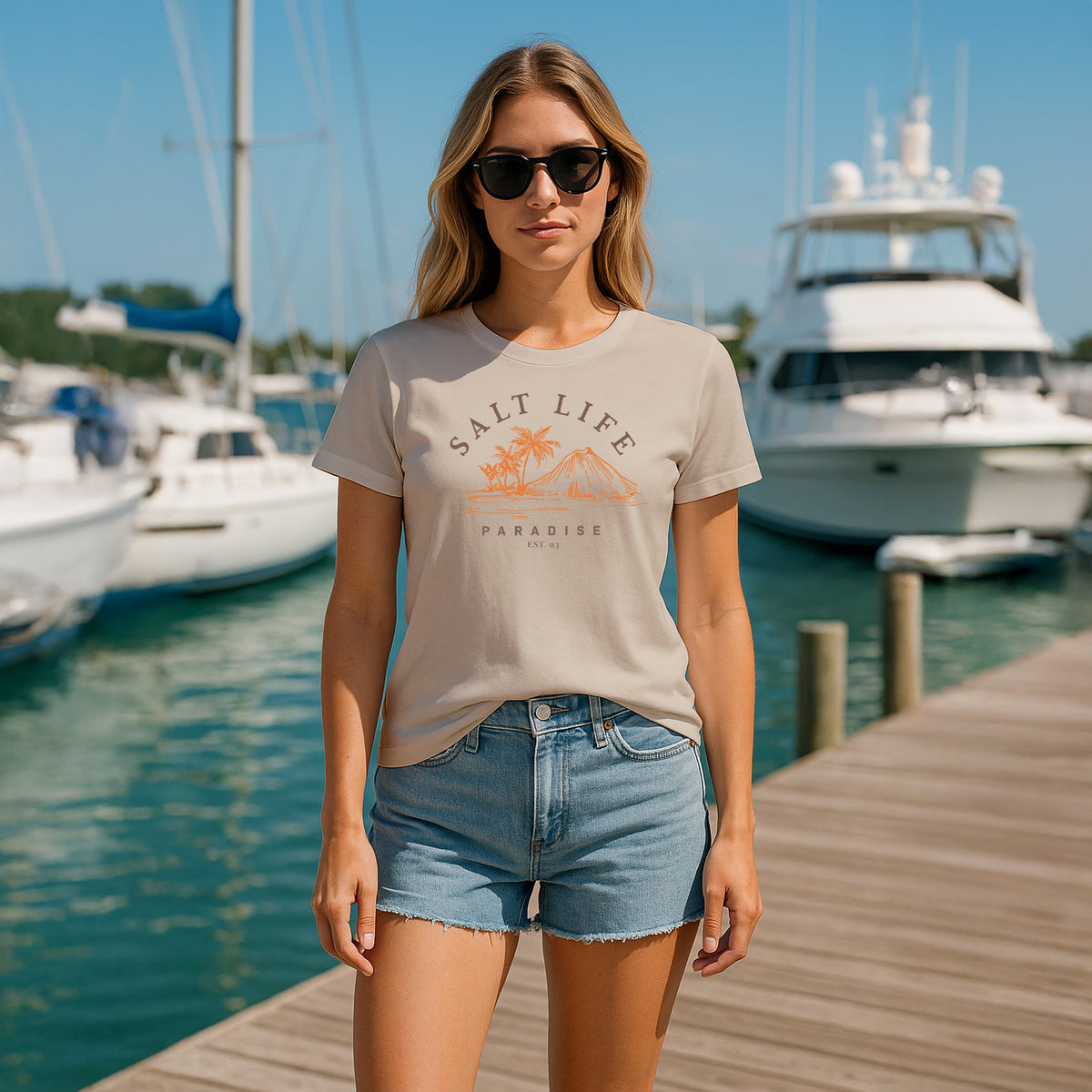 Salt Life Paradise Women's T-Shirt Natural