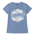 Salt Life Retro Tropical Women's T-Shirt Mineral Blue