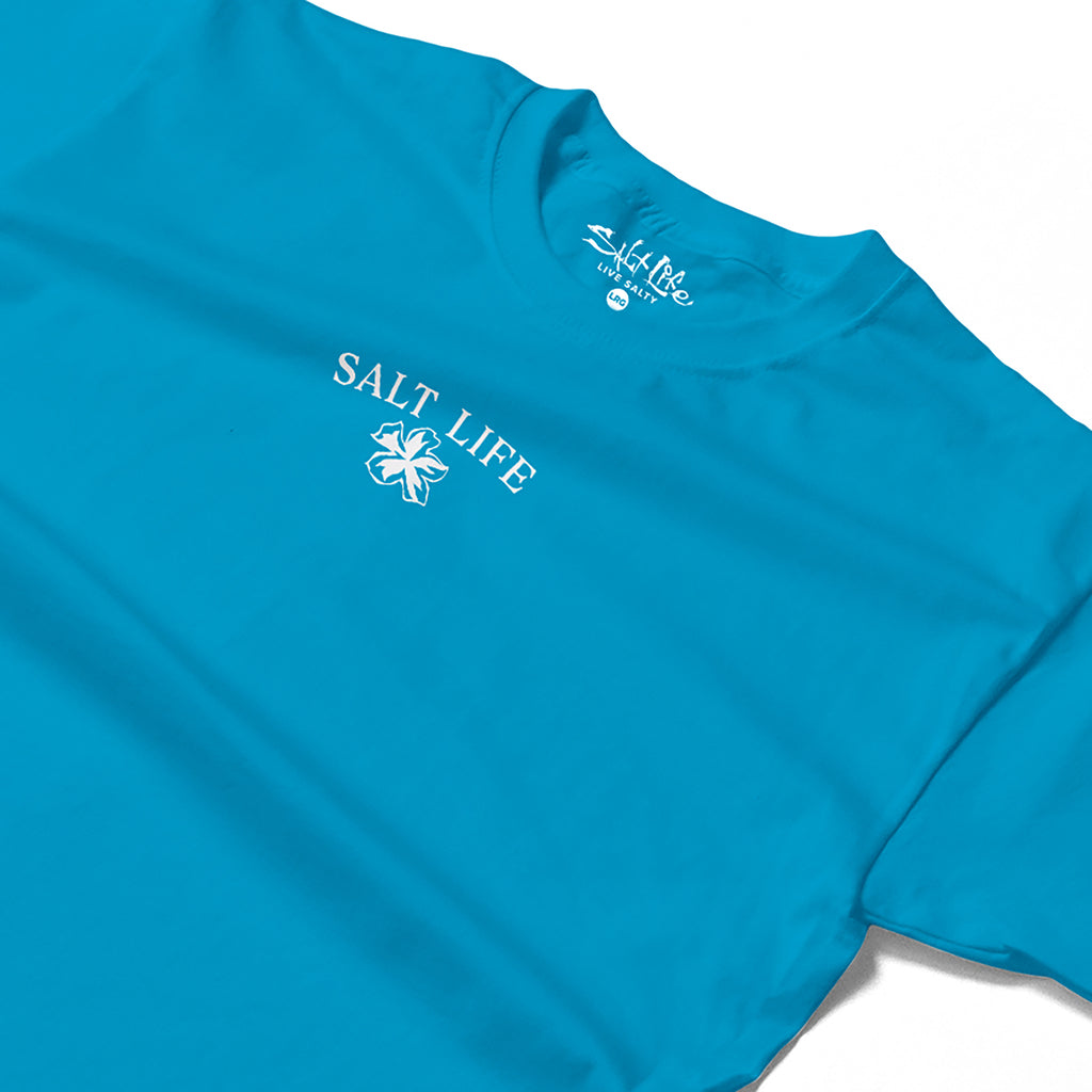 Salt Life Tropical Island Women's T-Shirt Azure Blue