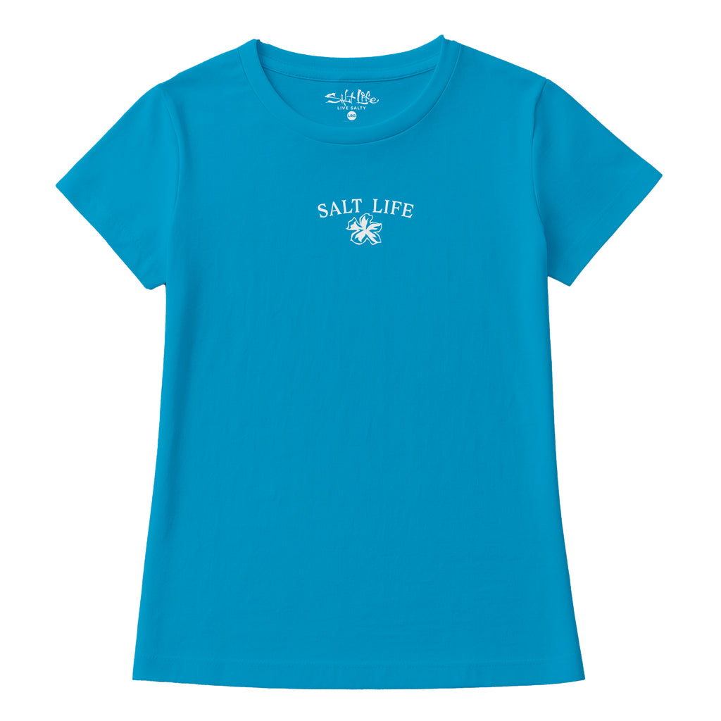 Salt Life Tropical Island Women's T-Shirt Azure Blue