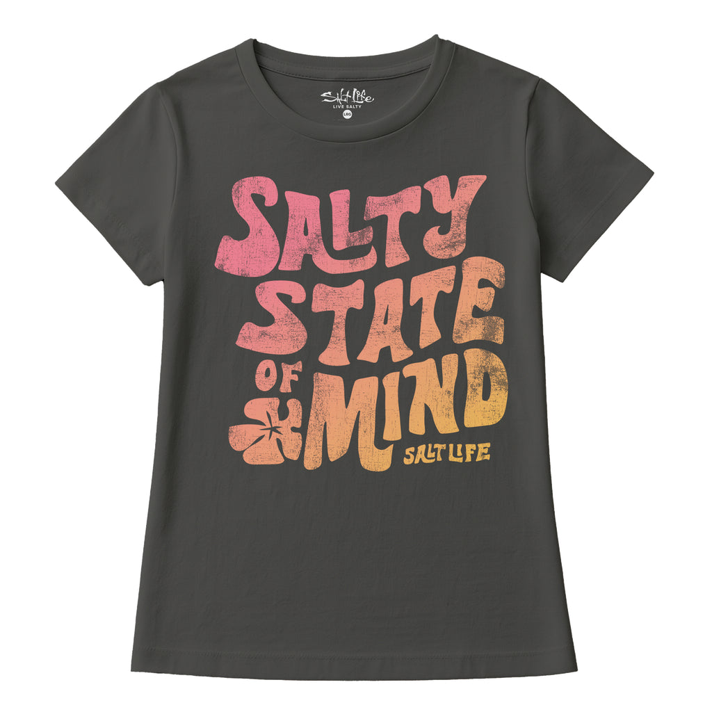 Salt Life Salty State 2 Women's T-Shirt Charcoal
