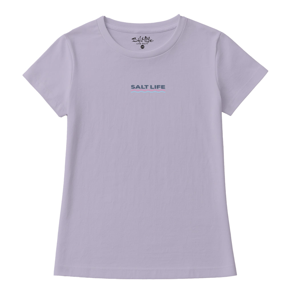 Salt Life Sunset Beach Women's T-Shirt Lavender