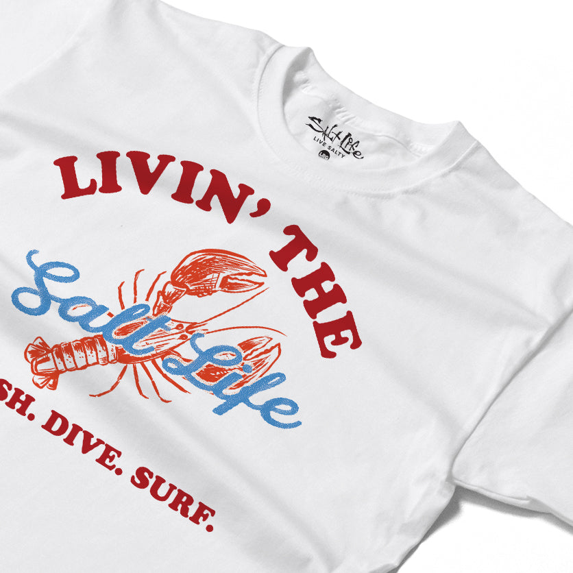 Salt Life Fish Dive Surf Women's T-Shirt White