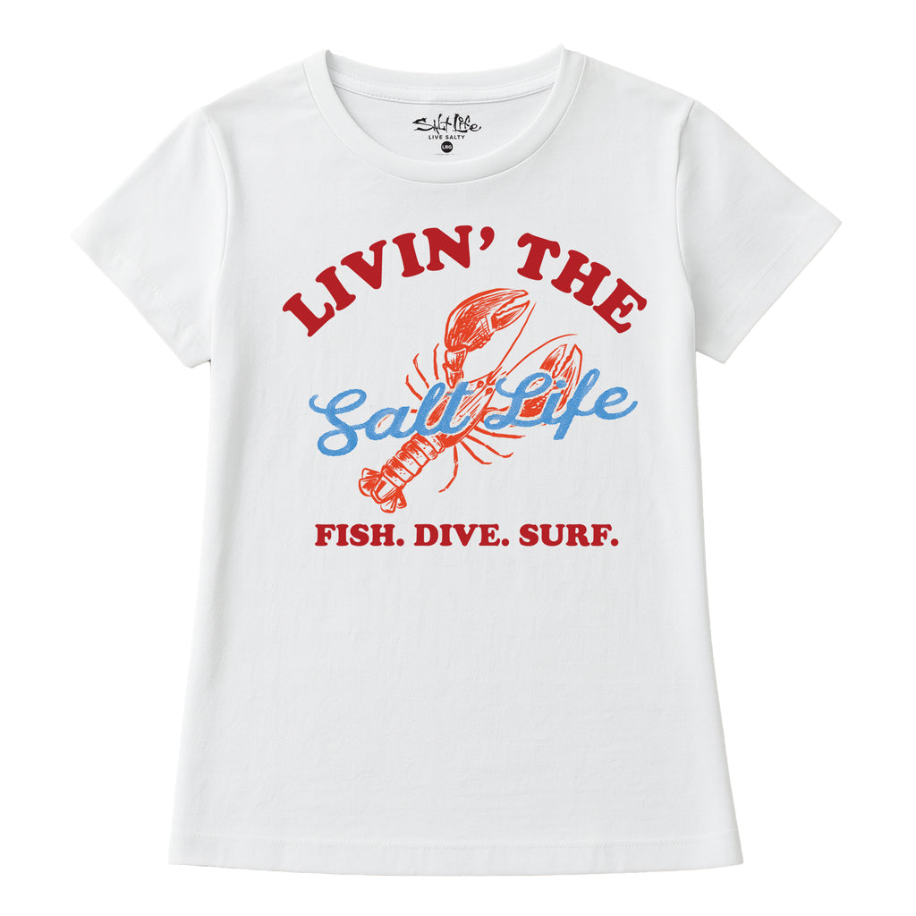 Salt Life Fish Dive Surf Women's T-Shirt White