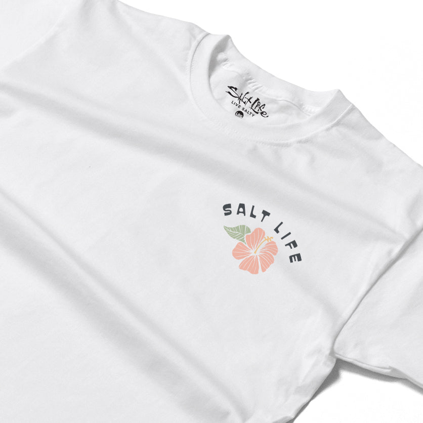 SALT LIFE ANOTHER DAY IN PARADISE WOMENS T-SHIRT WHITE