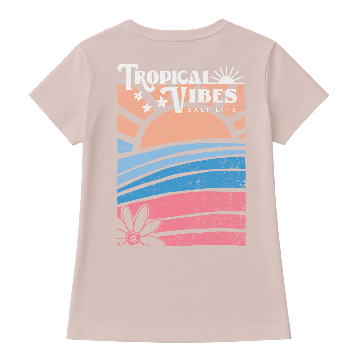 Salt Life Tropical Vibes Women's T-Shirt Powder Pink