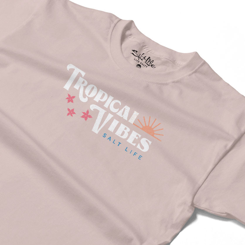 Salt Life Tropical Vibes Women's T-Shirt Powder Pink