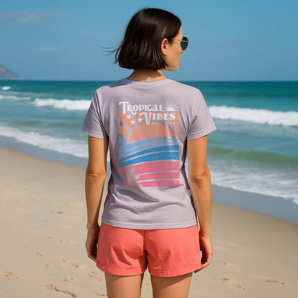Salt Life Tropical Vibes Women's T-Shirt Powder Pink