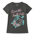 Salt Life Neon Turtle Women's T-Shirt Light Graphite