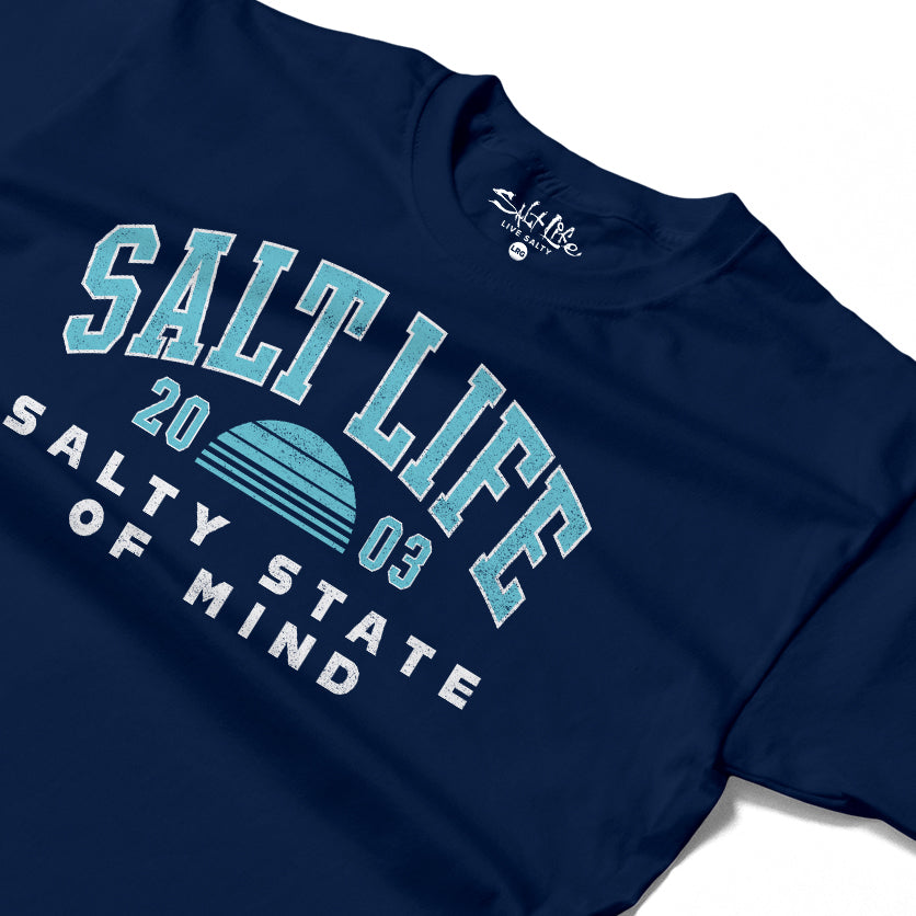 Salt Life State of Mind Women's T-Shirt Navy Blue