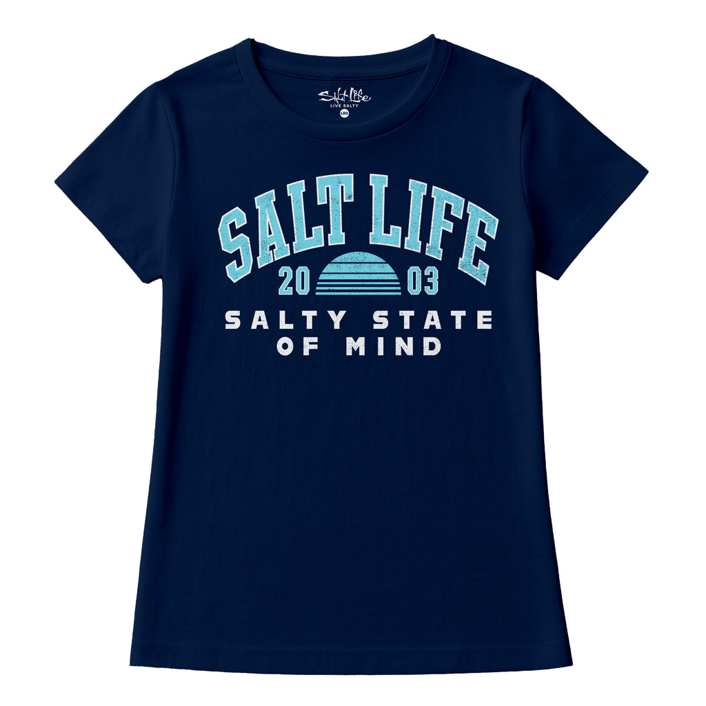 Salt Life State of Mind Women's T-Shirt Navy Blue