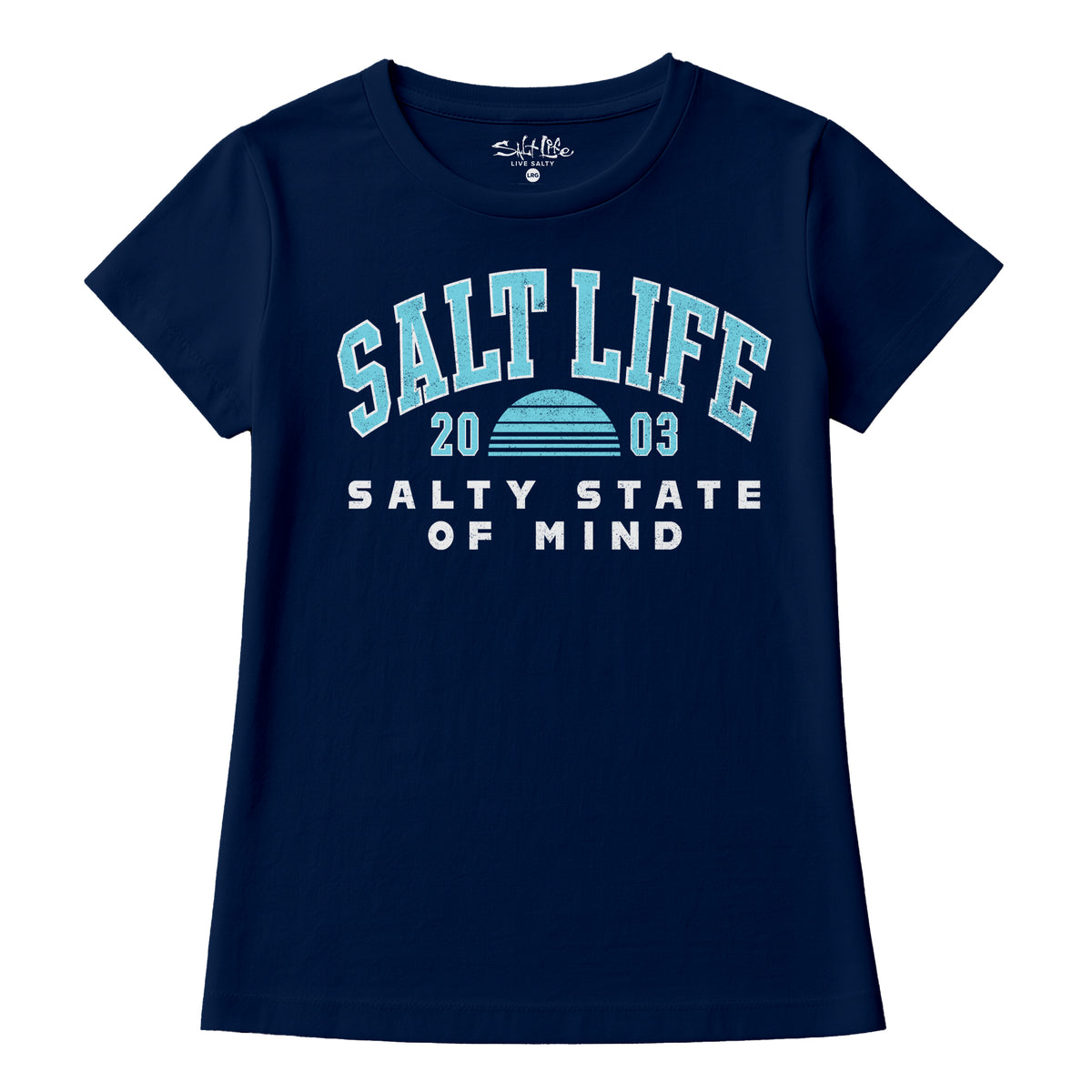 Salt Life State of Mind Women's T-Shirt Navy Blue