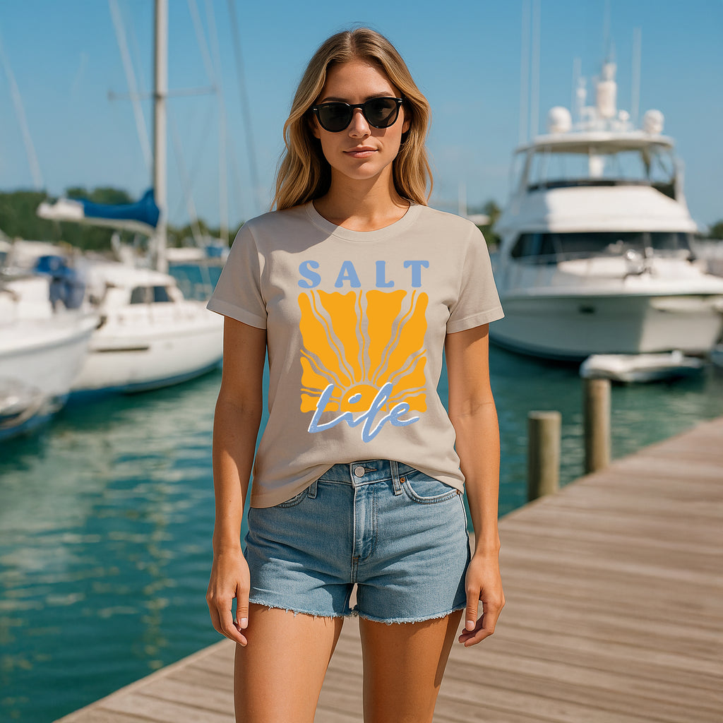 Salt Life Sun Burst Women's T-Shirt Natural