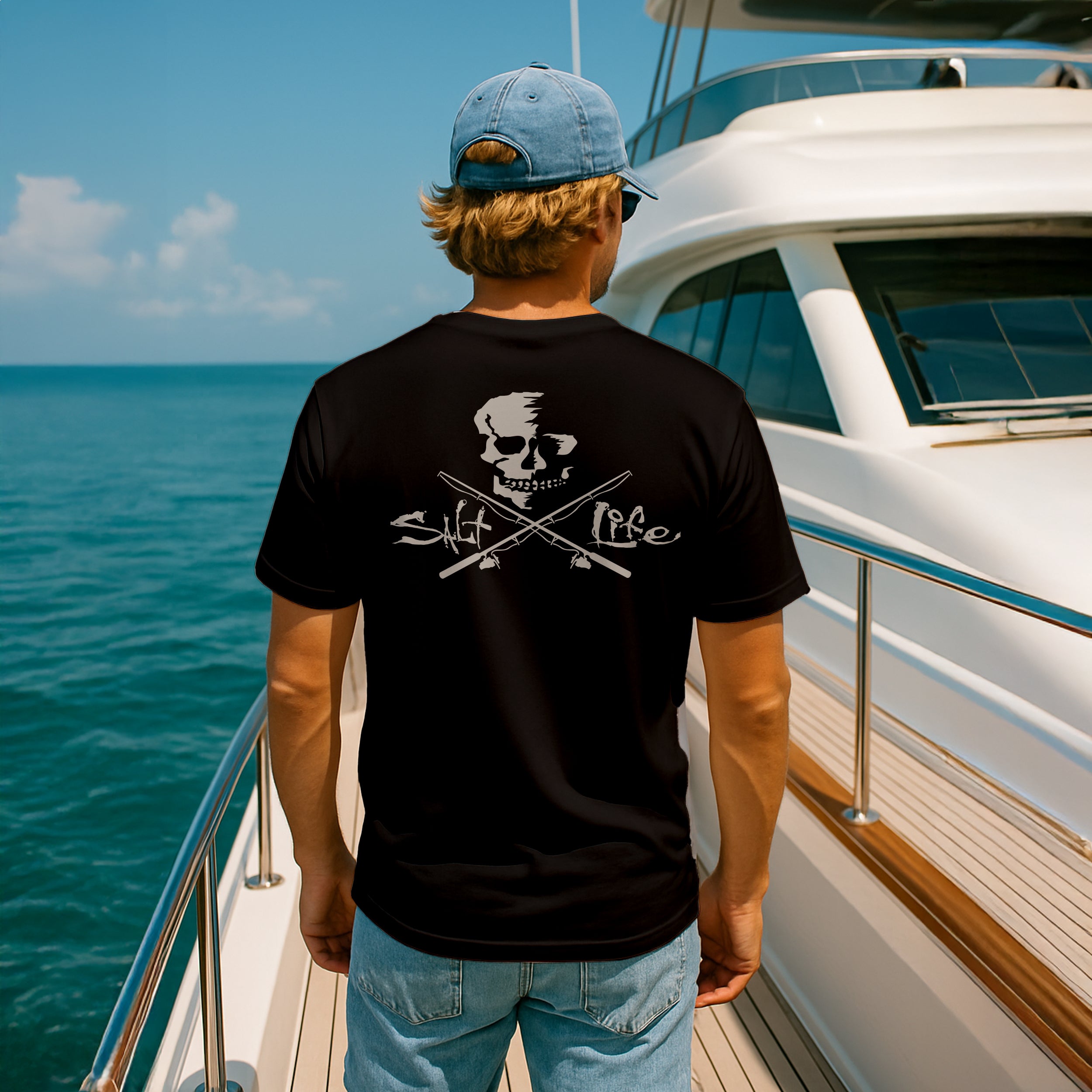 Salt Life Skull & Poles Men's T-Shirt