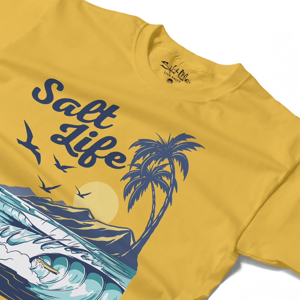 Salt Life Coast to Coast Men's T-Shirt Yellow