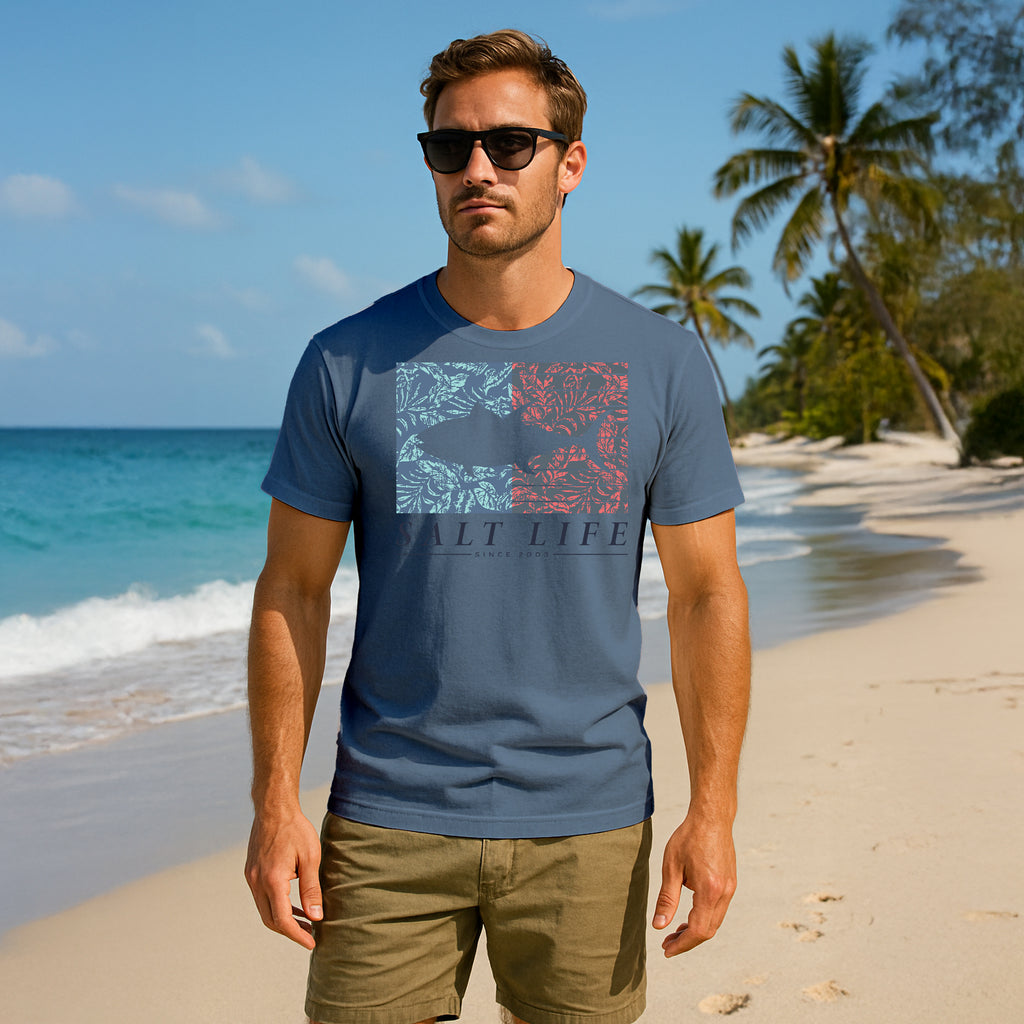 Salt Life Heritage Men's T-Shirt Indigo Blue