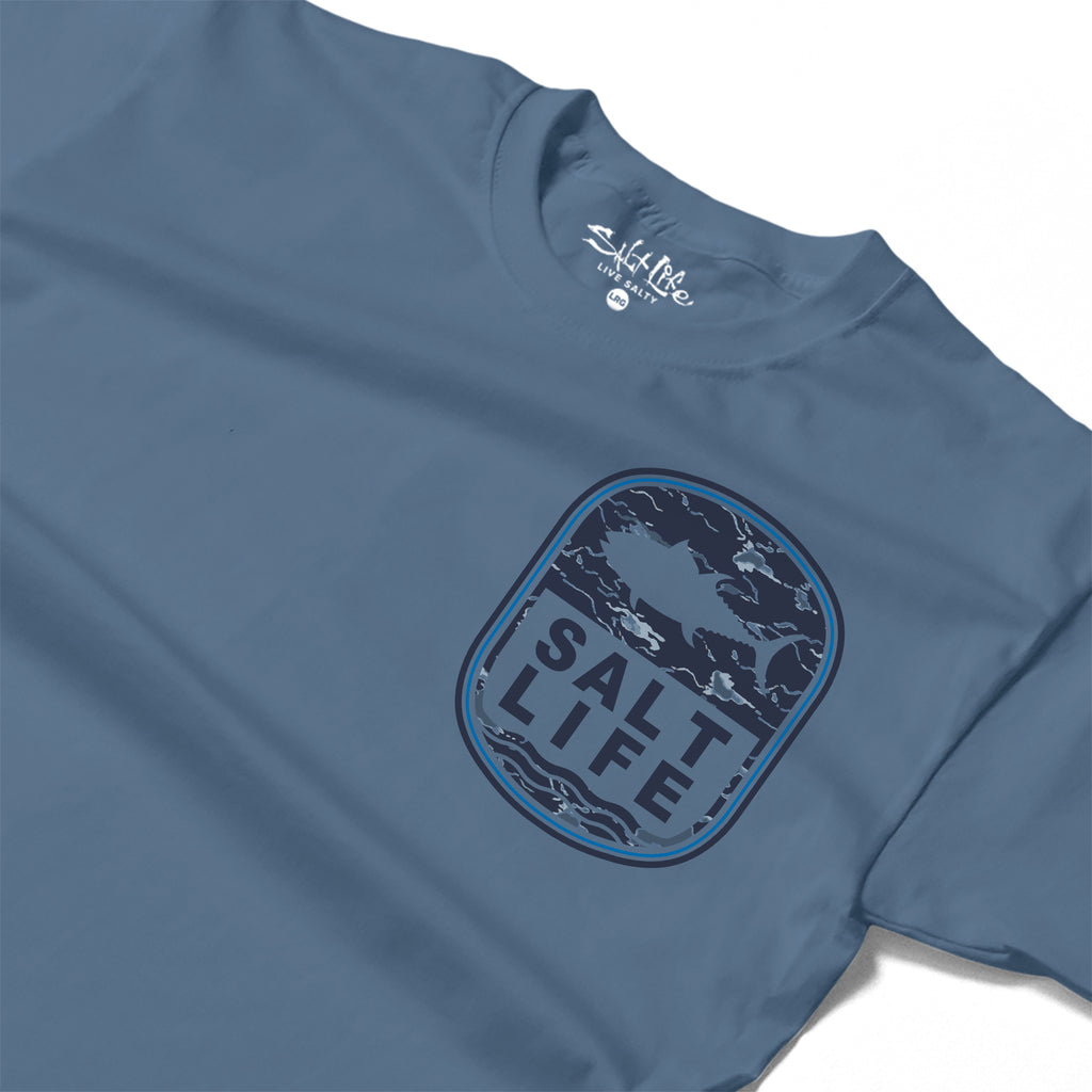 Salt Life Tactical Fighter Men's T-Shirt Indigo Blue