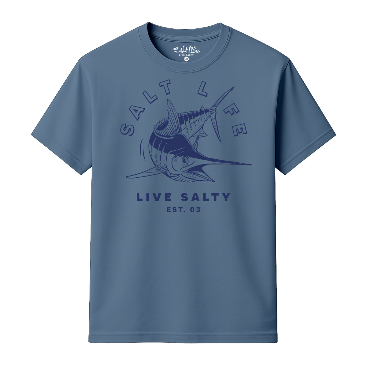 Salt Life Marlin Rush Men's T-Shirt Indigo Blue