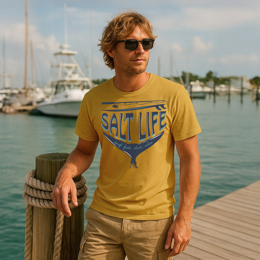 Salt Life Reel Wicked Men's T-Shirt Yellow