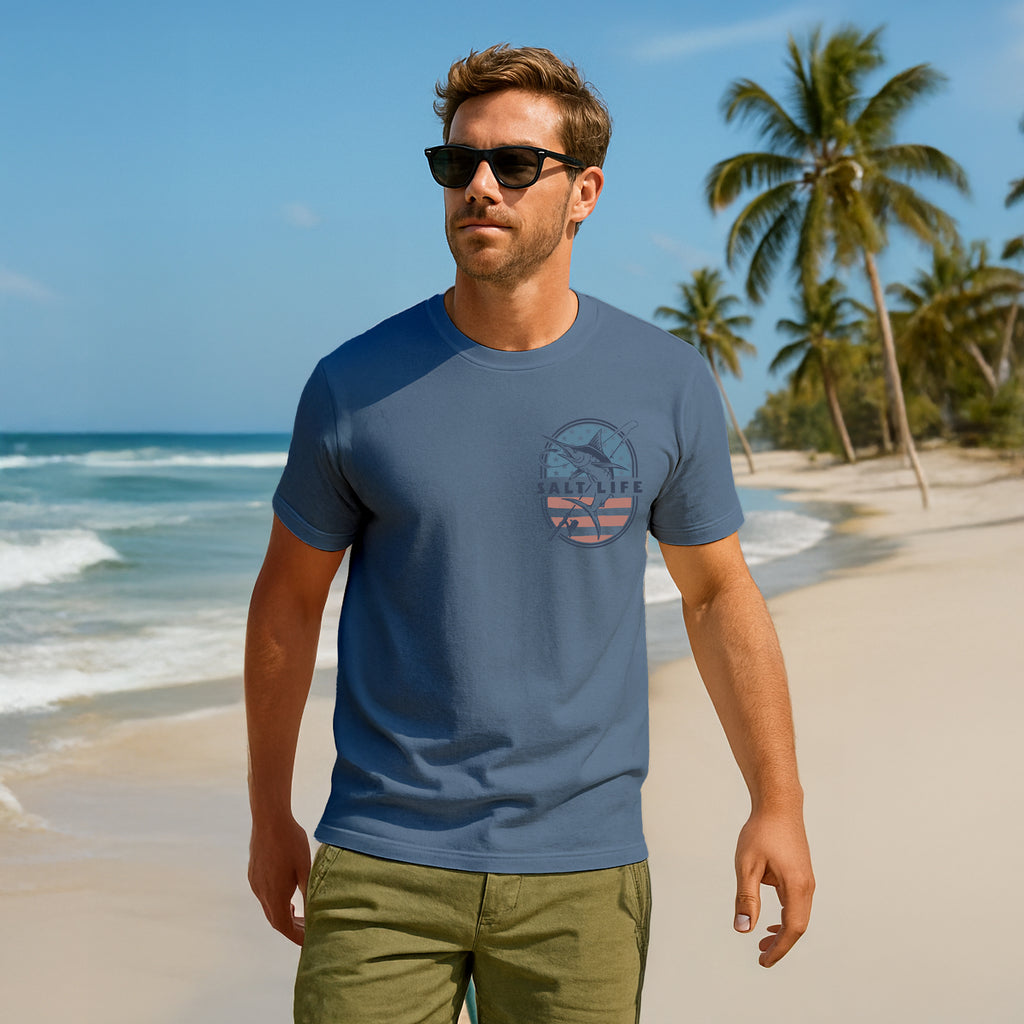 Salt Life Salty 'n proud Men's T-Shirt Indigo Blue