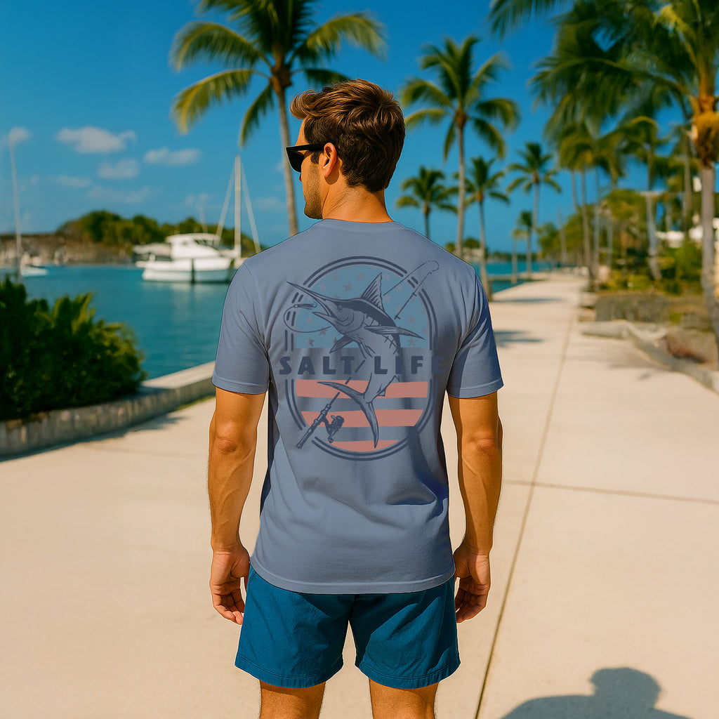Salt Life Salty 'n proud Men's T-Shirt Indigo Blue