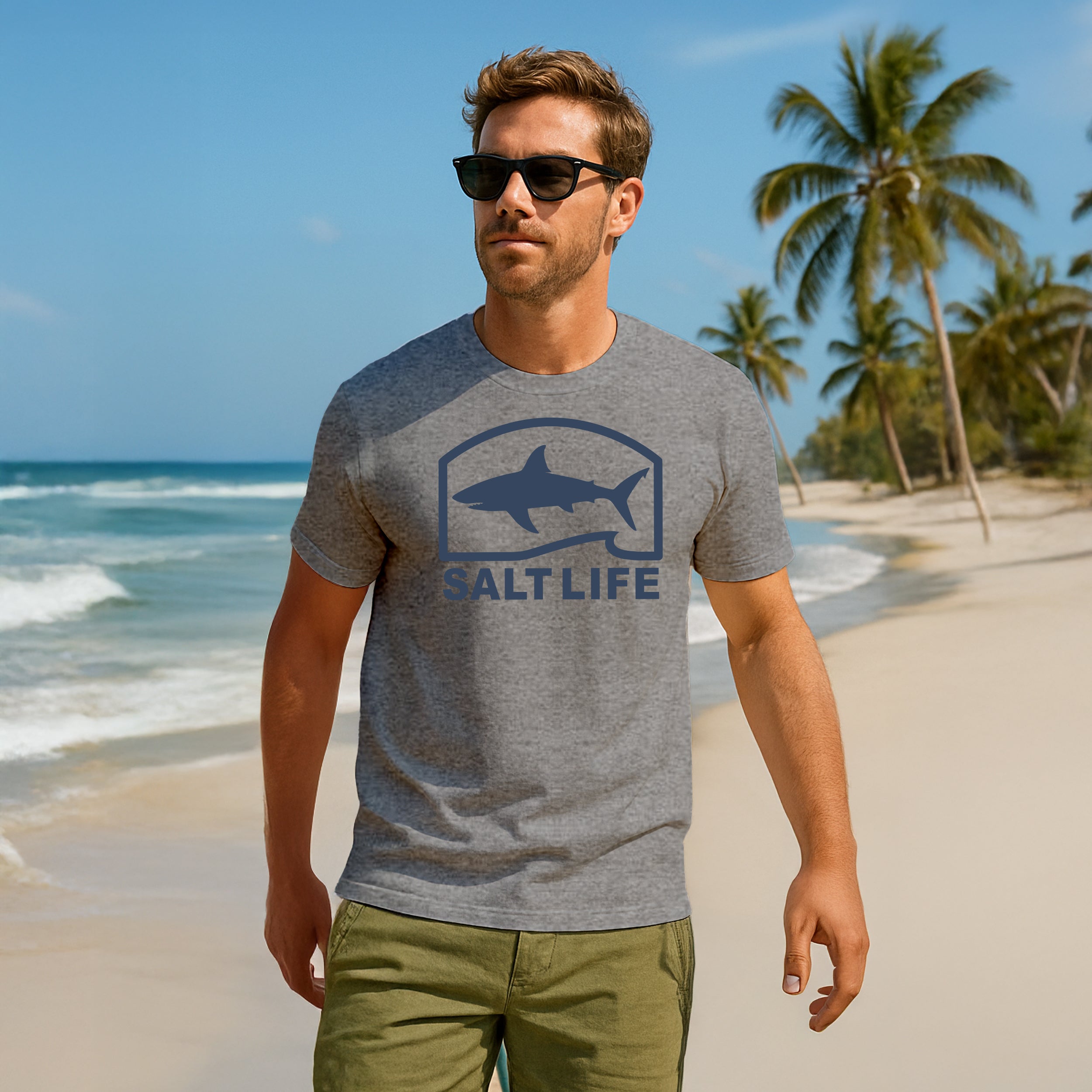 Salt Life Pro Salt Shark Men's T-Shirt