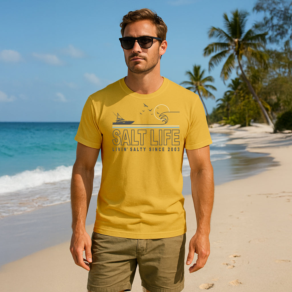Salt Life The Voyage Men's T-Shirt Yellow