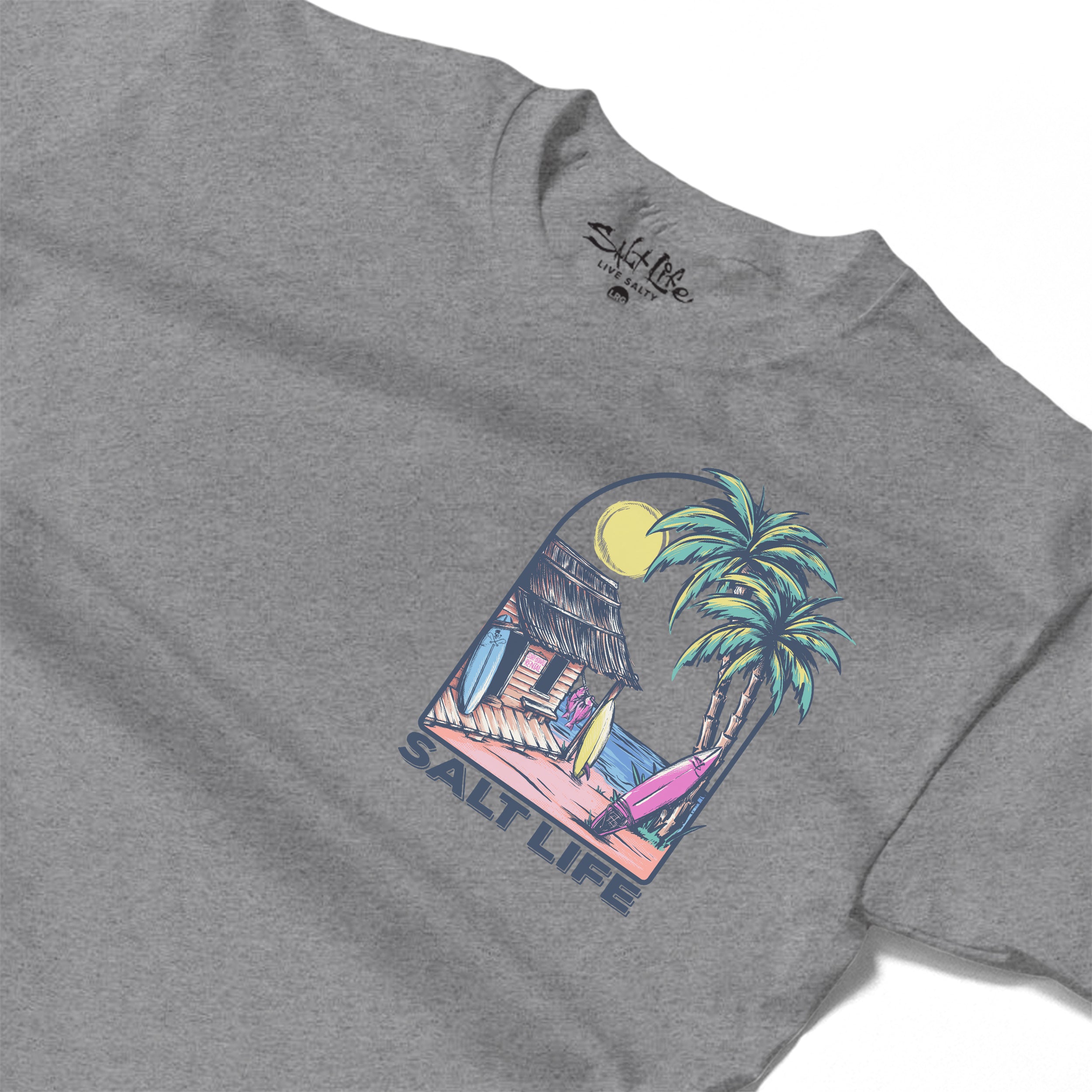 SALT LIFE Beach Shack T-SHIRT Heather Grey