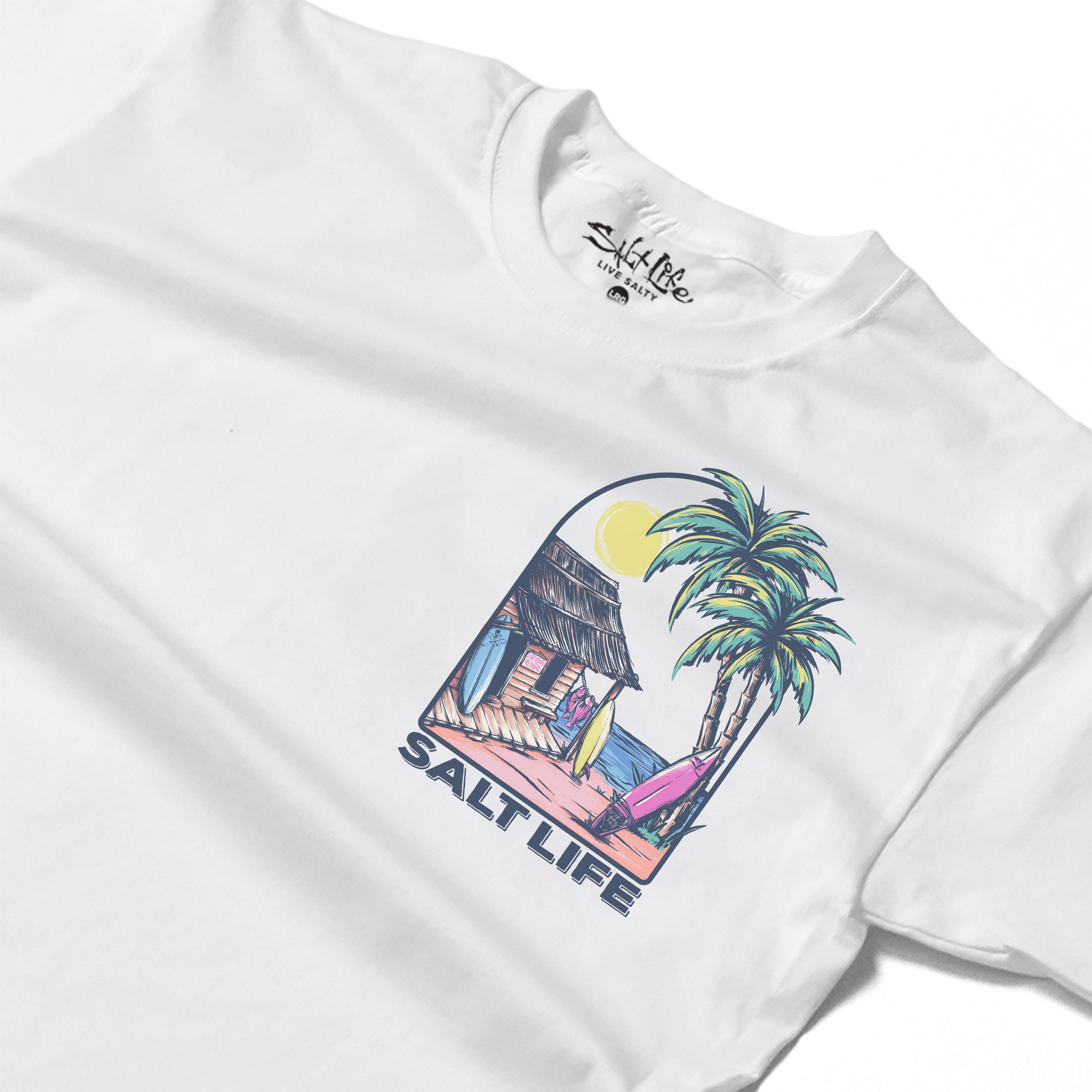 SALT LIFE Beach Shack T-SHIRT White