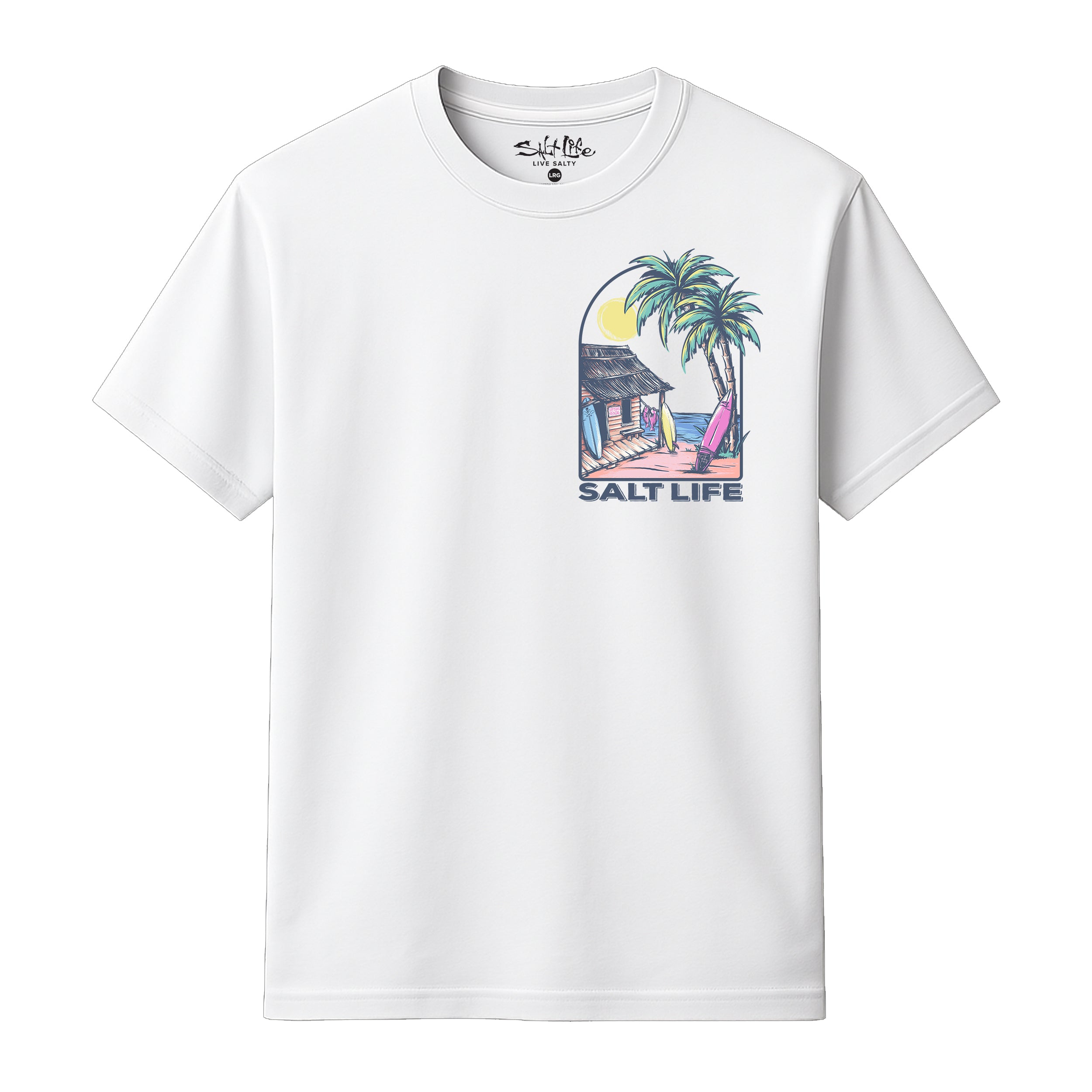 SALT LIFE Beach Shack T-SHIRT White