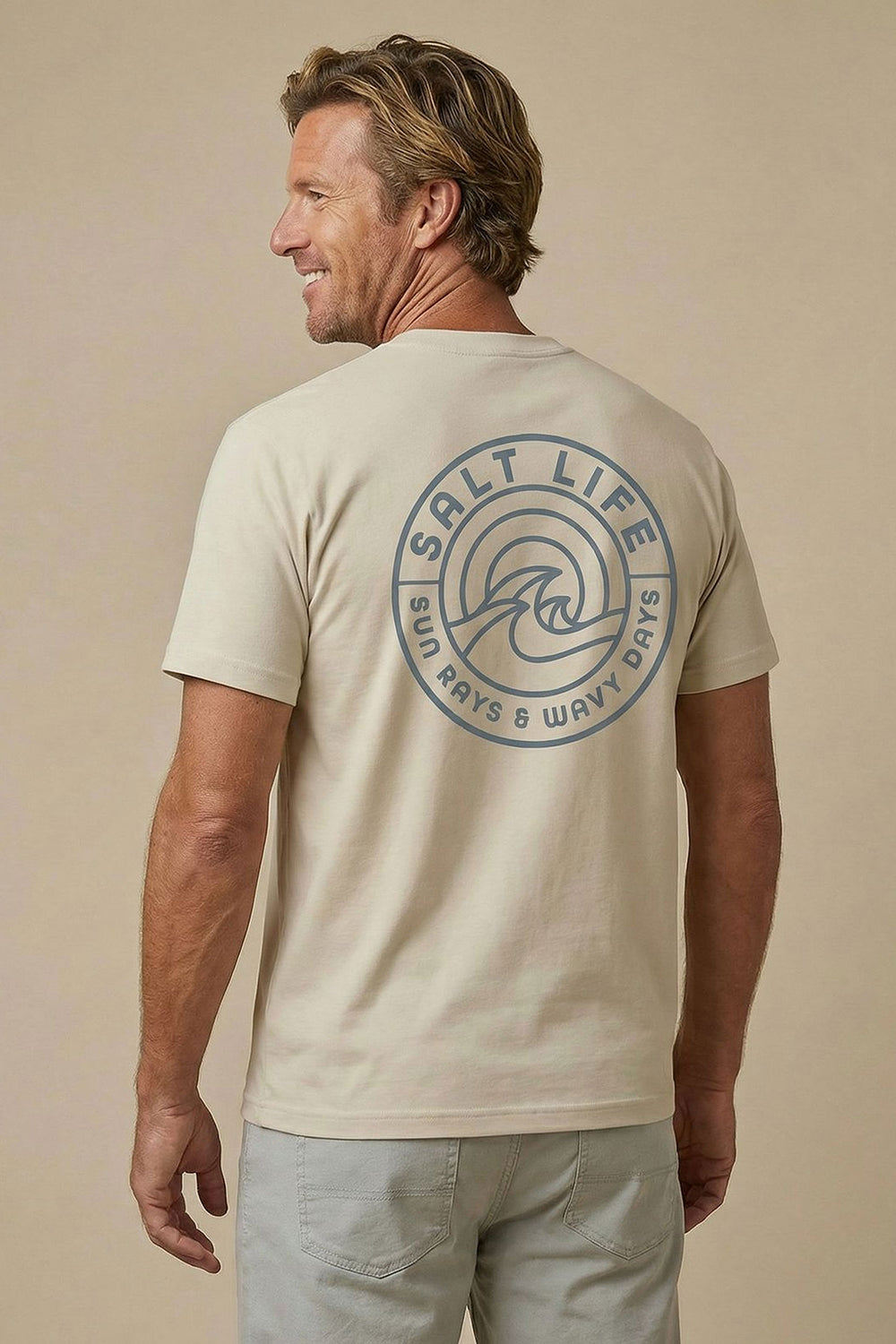 Salt Life Mono Men's T-Shirt Ecru