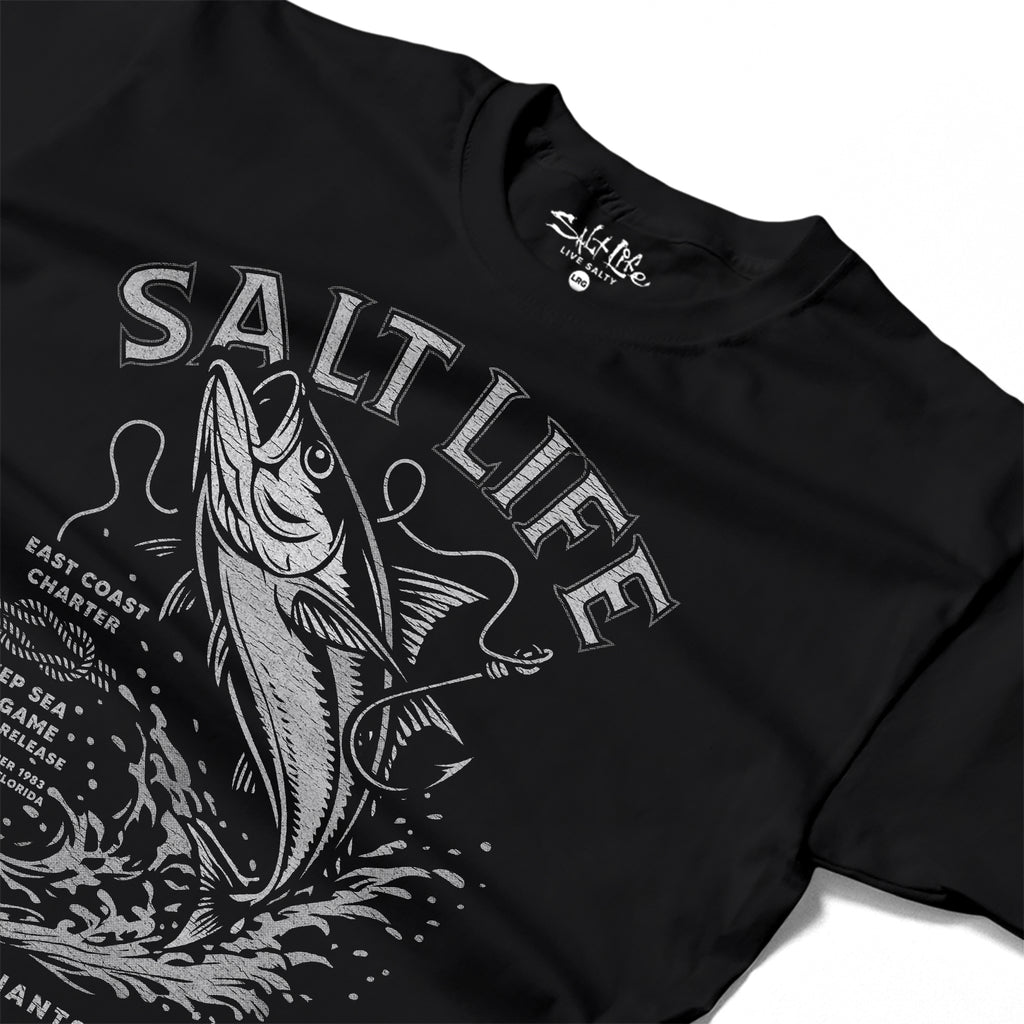 Salt Life Charter Mono Men's T-Shirt Black