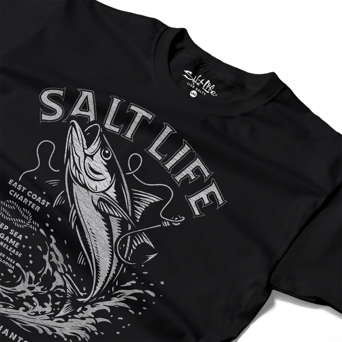Salt Life Charter Mono Men's T-Shirt Black