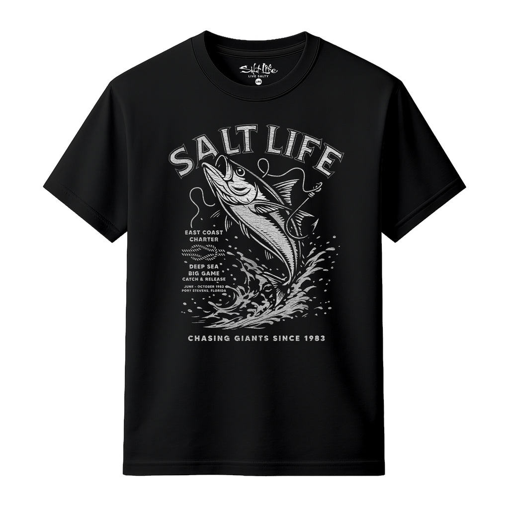 Salt Life Charter Mono Men's T-Shirt Black