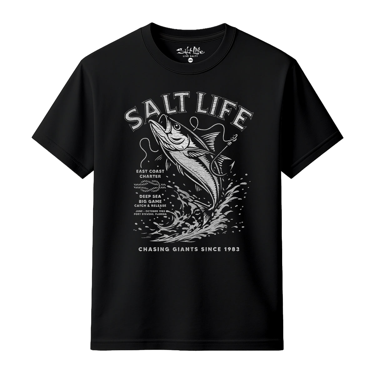 Salt Life Charter Mono Men's T-Shirt Black