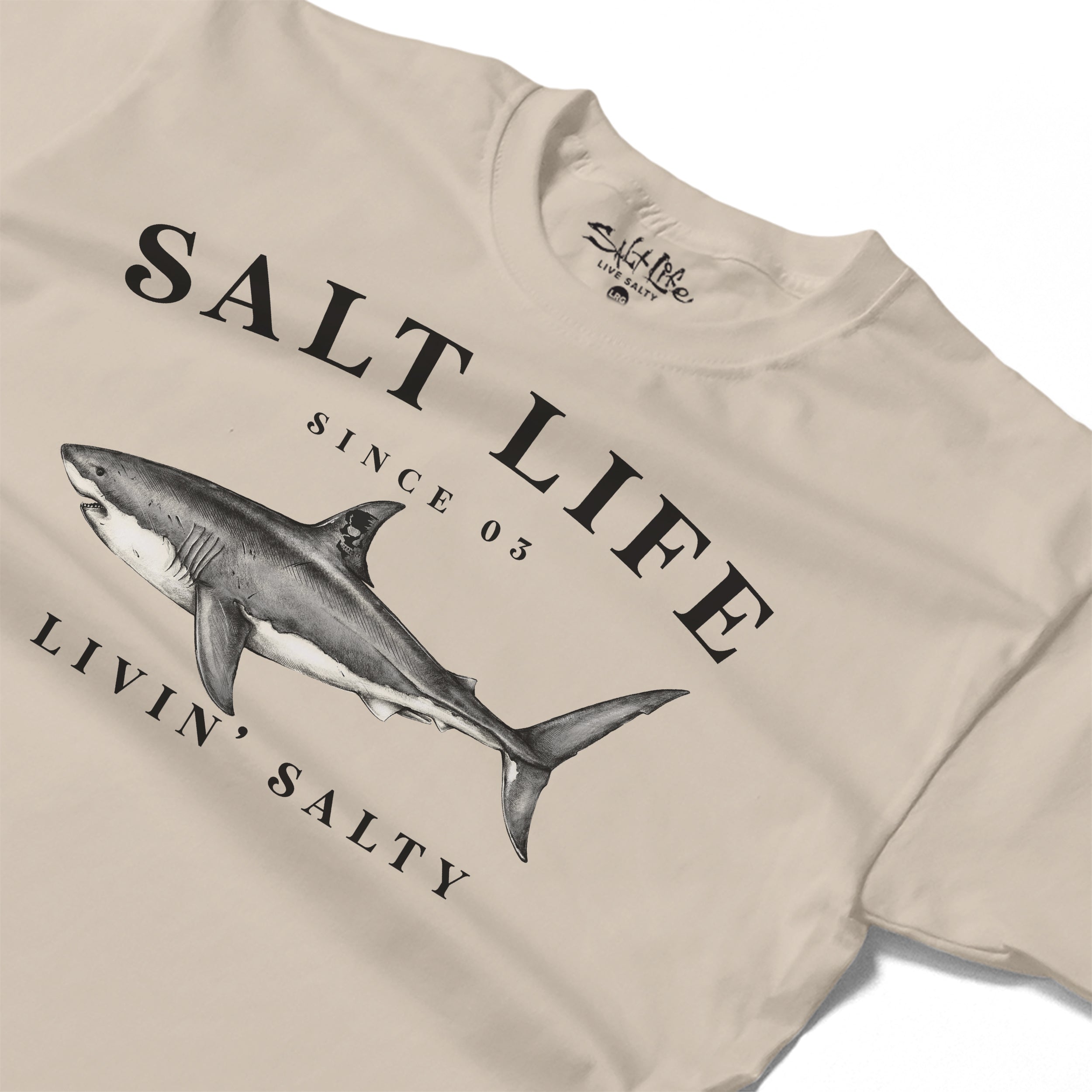 Salt Life Great White Men's T-Shirt Ecru