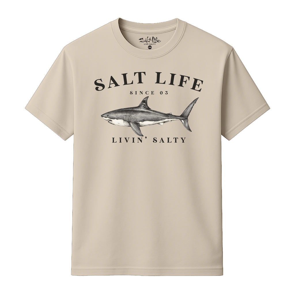 Salt Life Great White Men's T-Shirt Ecru