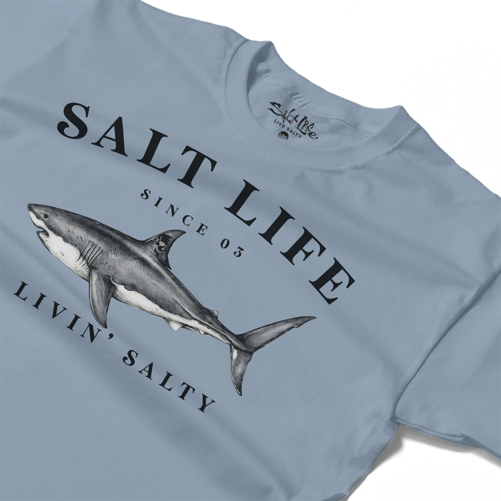 Salt Life Great White Men's T-Shirt Light Blue