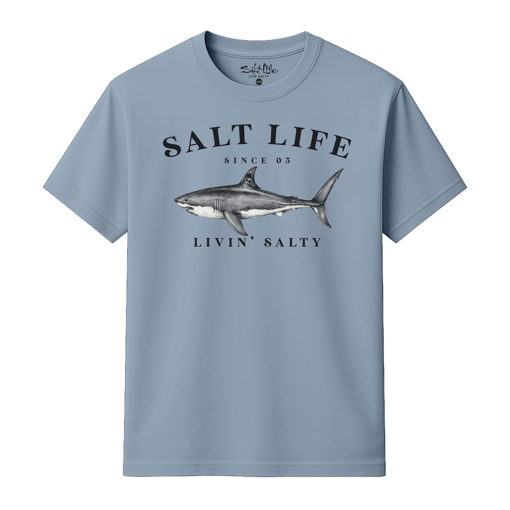 Salt Life Great White Men's T-Shirt Light Blue