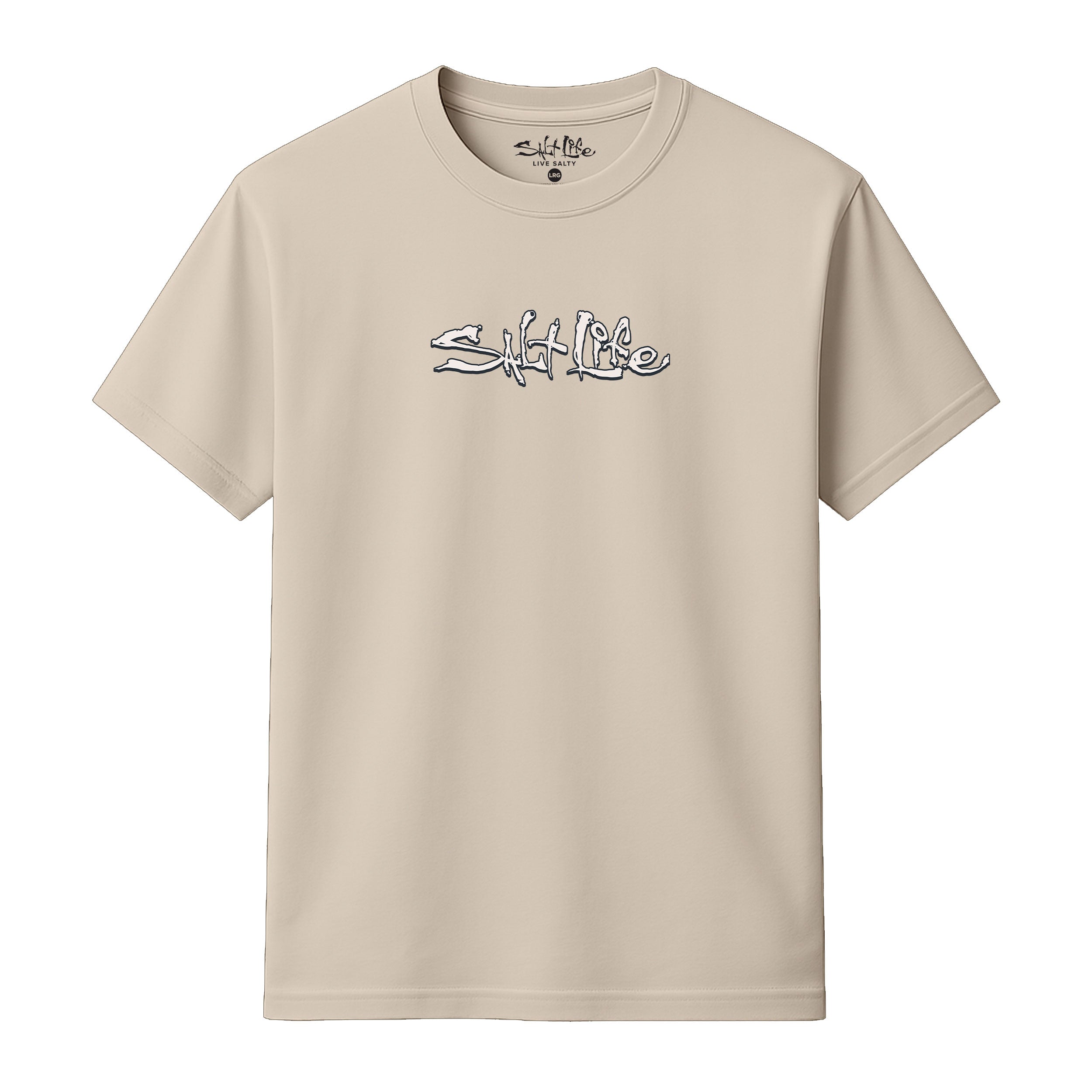 Salt Life Hooked for Life Men's T-Shirt Ecru