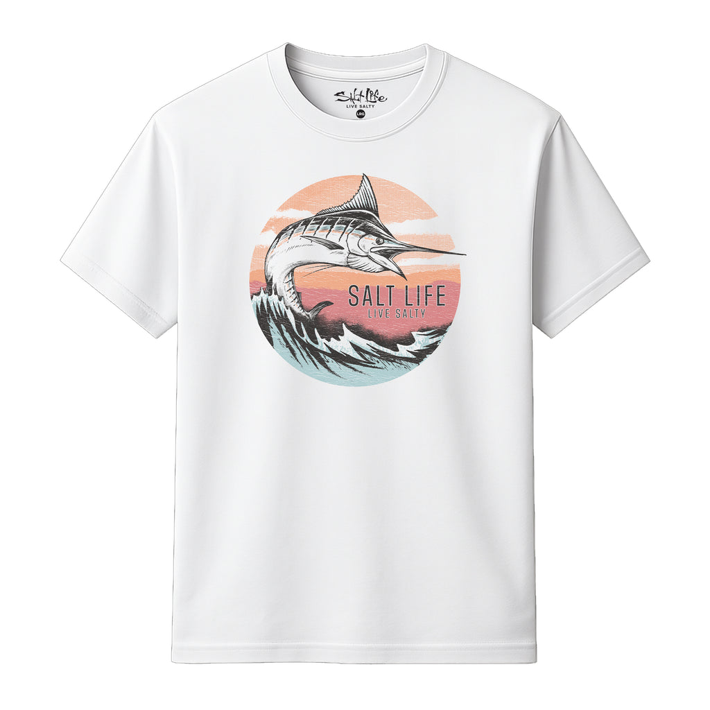 Salt Life Marlin Showdown Men's T-Shirt White