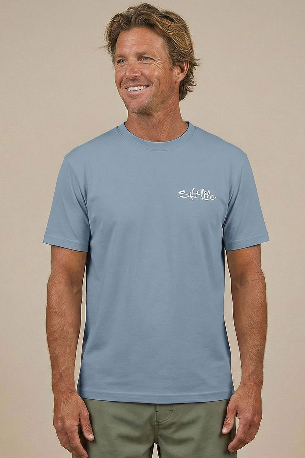 Salt Life Nautical Pursuit Men's T-Shirt Light Blue