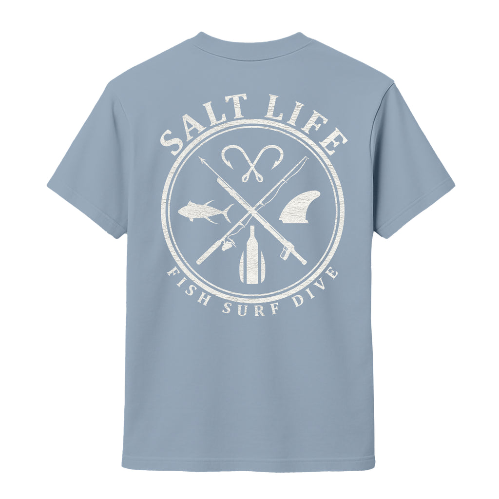 Salt Life Nautical Pursuit Men's T-Shirt Light Blue