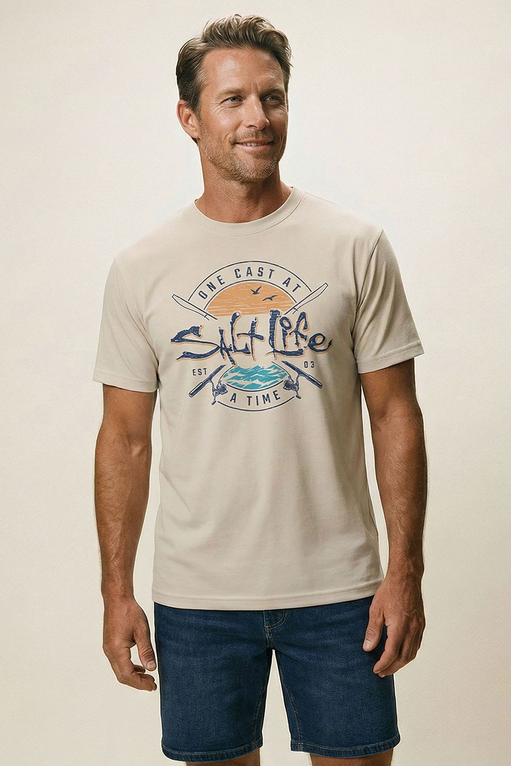 Salt Life One Cast Retro Men's T-Shirt