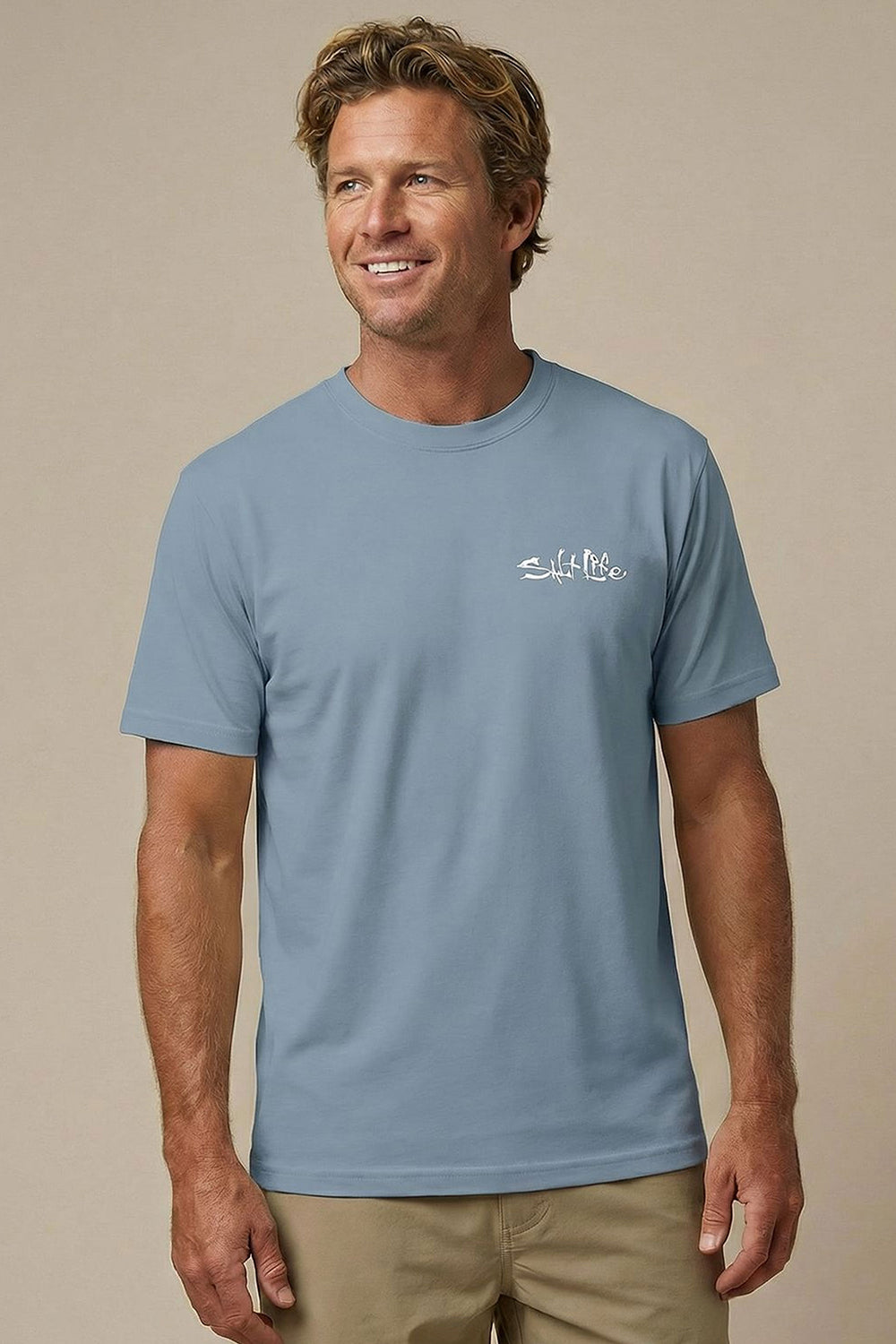 Salt Life Trollin Men's T-Shirt Light Blue